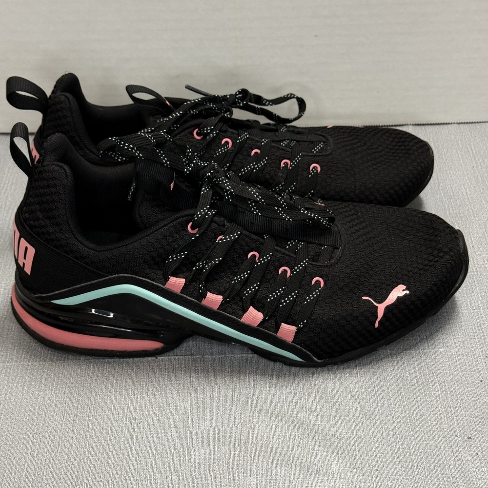 Puma Axelion Womens Running Shoes Size 11 Black Pink New - Picture 5 of 9